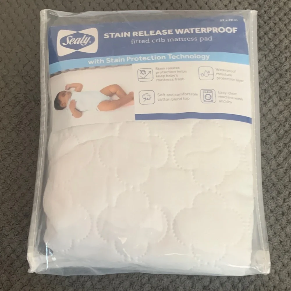 Waterproof fitted crib mattress pad